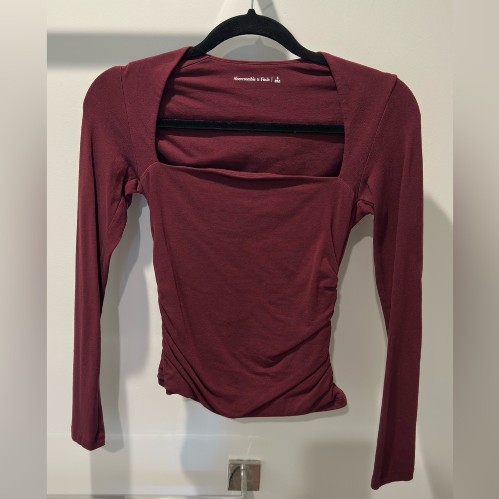 Abercrombie & Fitch Maroon Long Sleeve